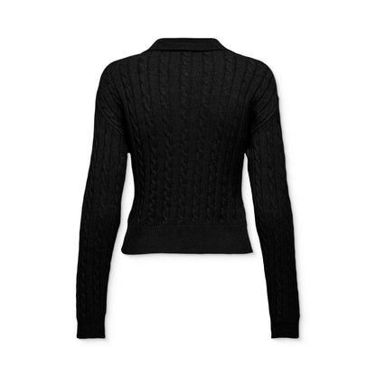 Only Katia LS Cable Polo CC Knit Black