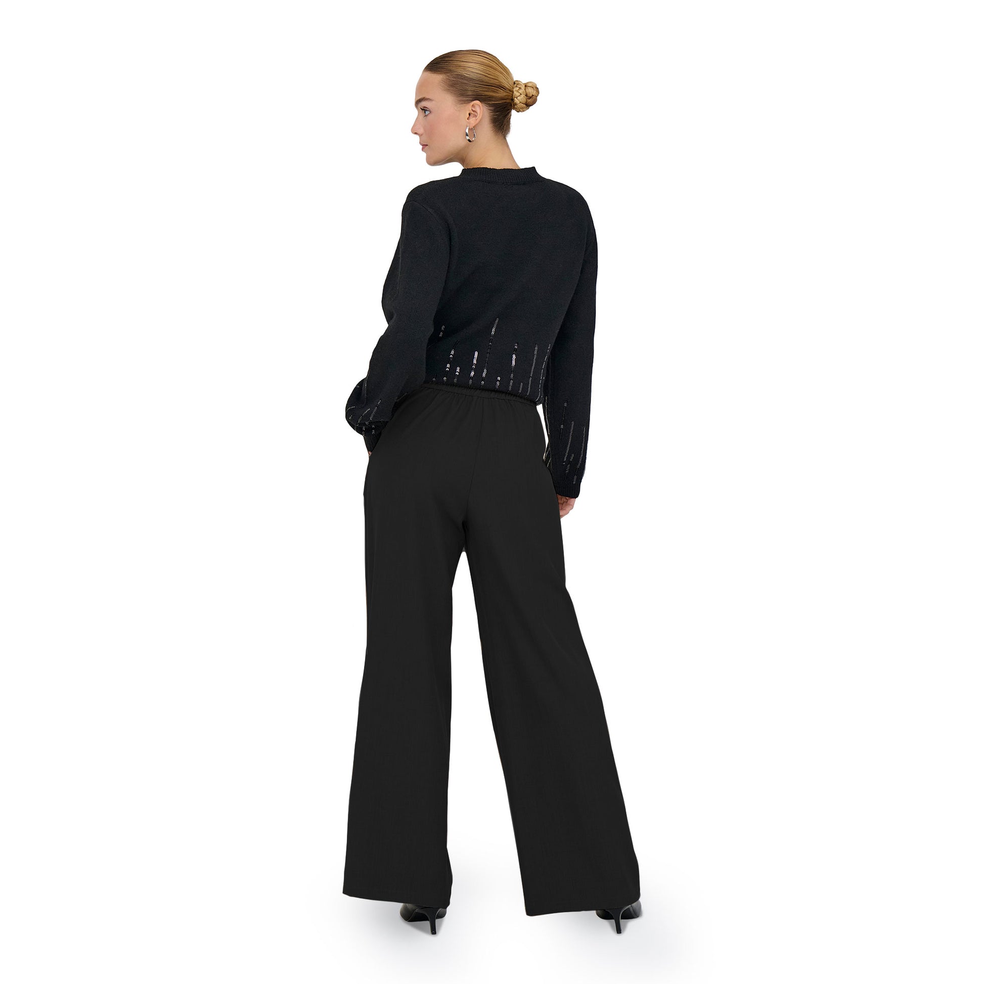 JDY Dora HW Wide Pant Black  - 15361050B