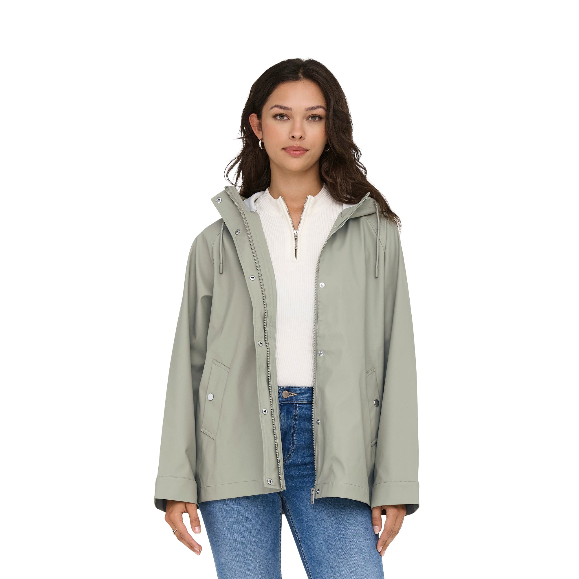 Only Elisa Short Raincoat Laurel Oak – XTREME