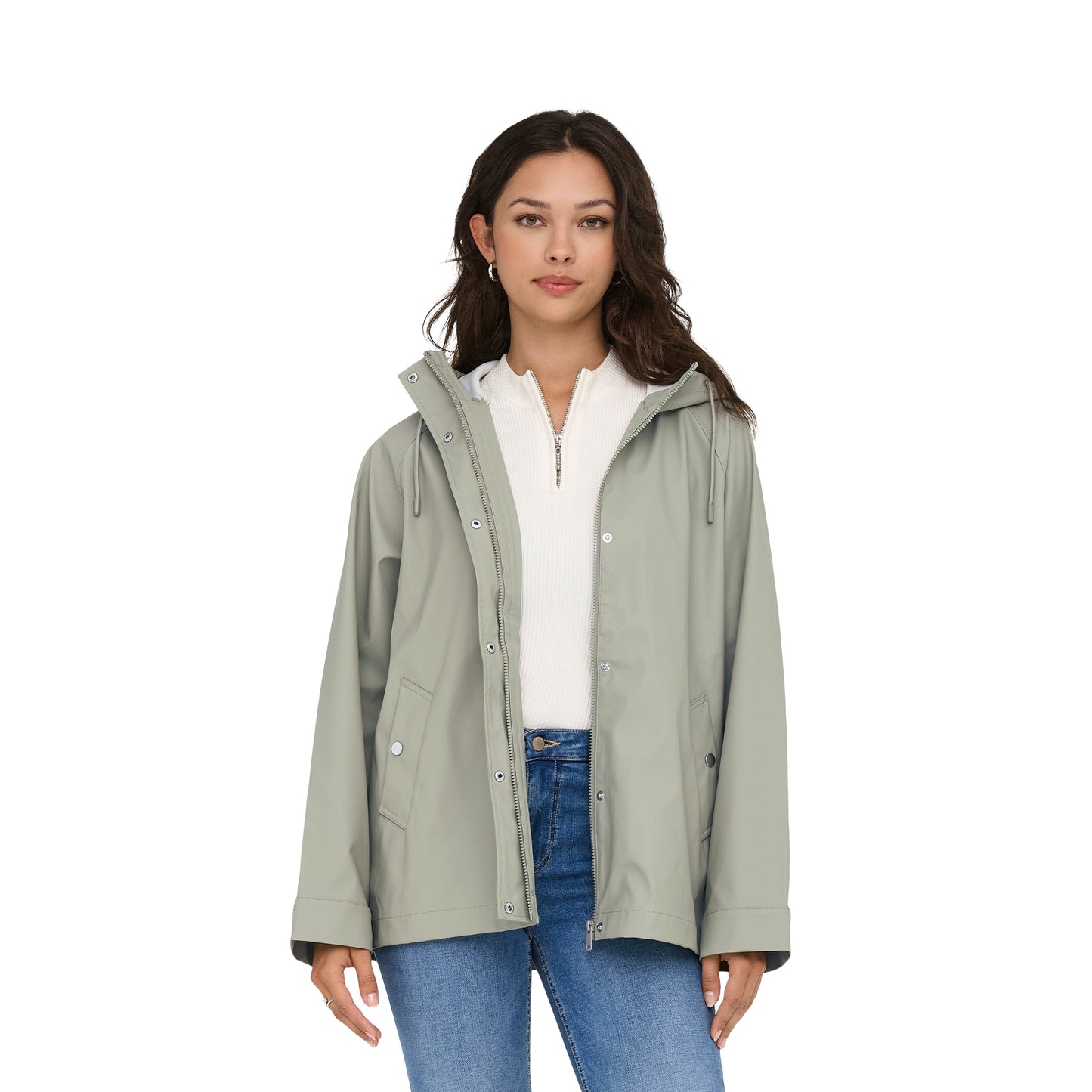 Only Elisa Short Raincoat Laurel Oak  - 15361787LO