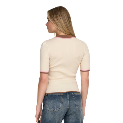 Only Meddi Life SS Contrast Polo Birch  - 15363165B