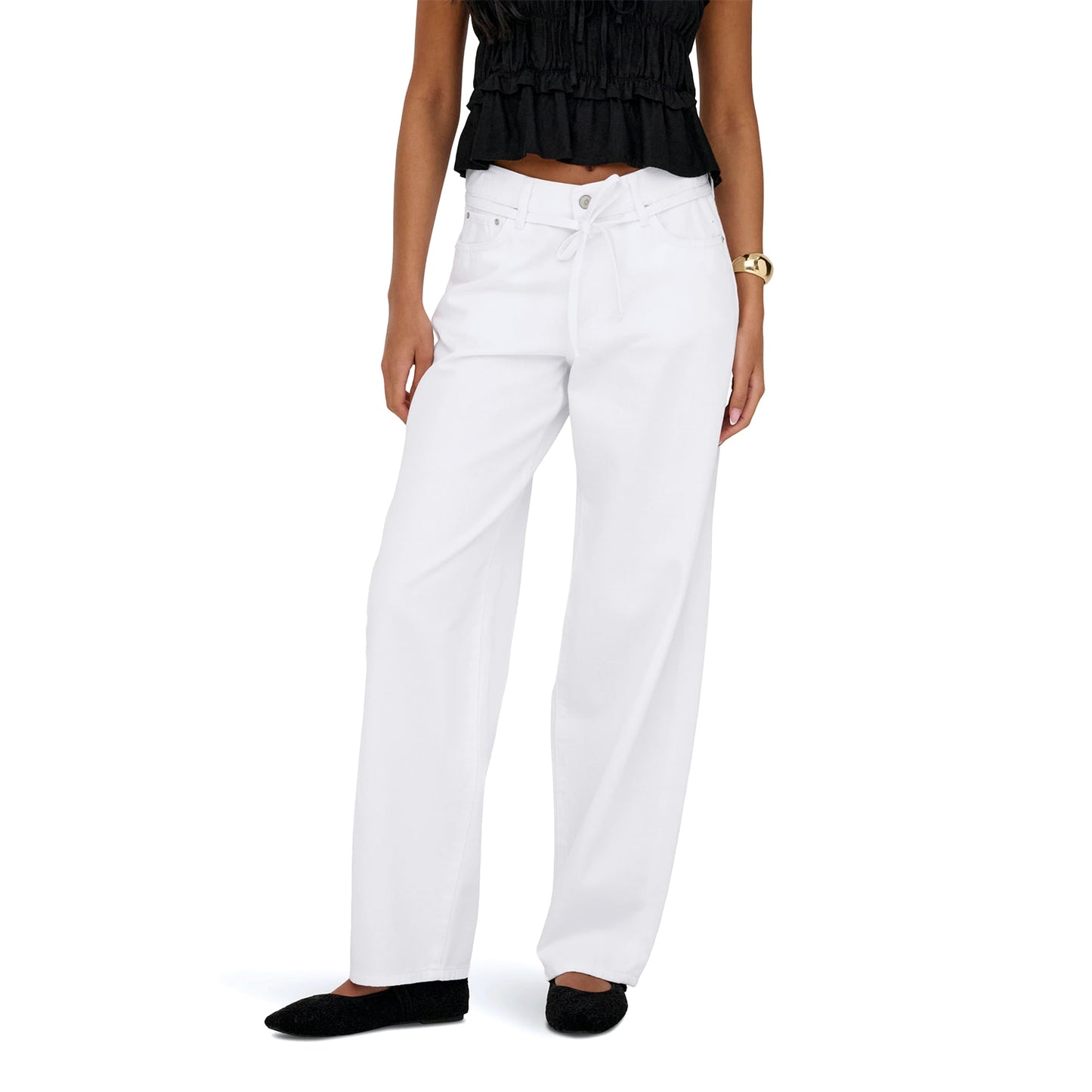 Only Gianna MW Straight DOT211 White Denim  - 15363227WD