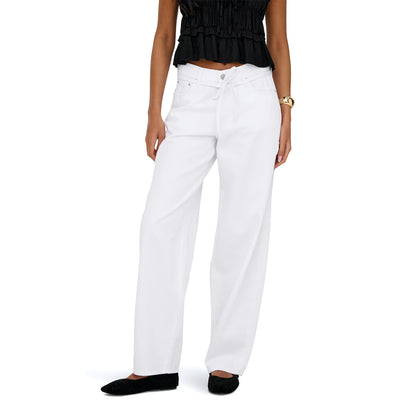 Only Gianna MW Straight DOT211 White Denim  - 15363227WD
