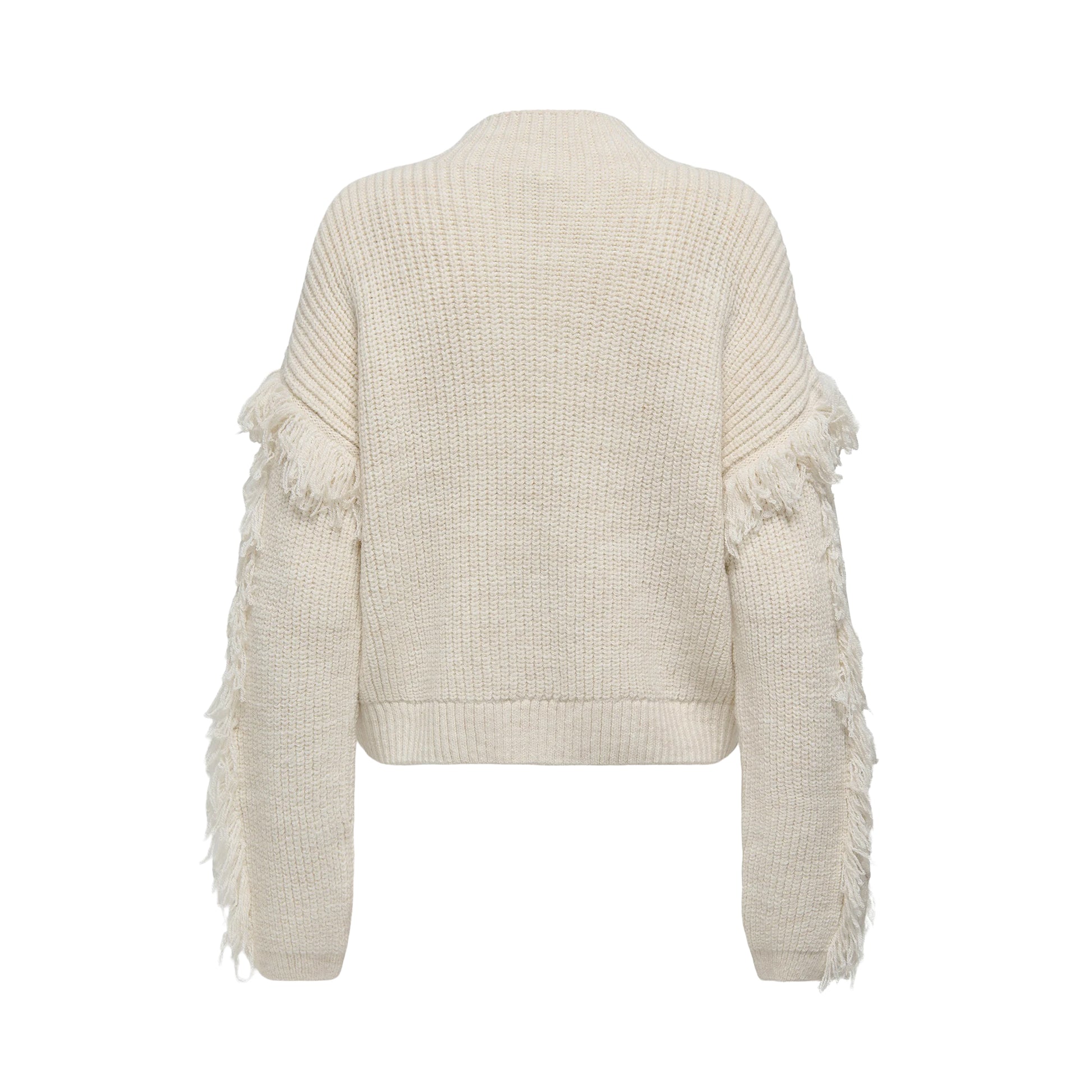 Only Molly LS Short Frill Knit Birch  - 15363467B