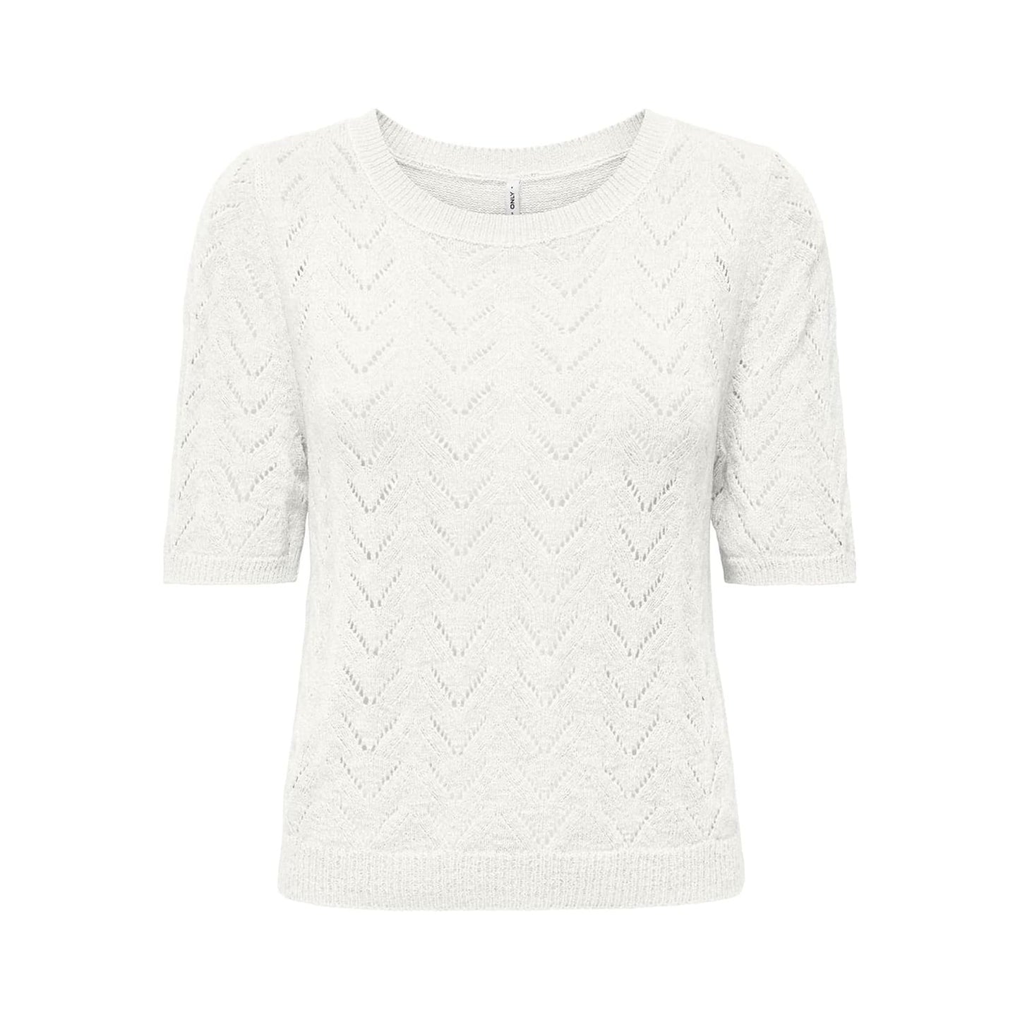 Only Sunny SS O-Neck Knit Cloud Dancer  - 15364758CD