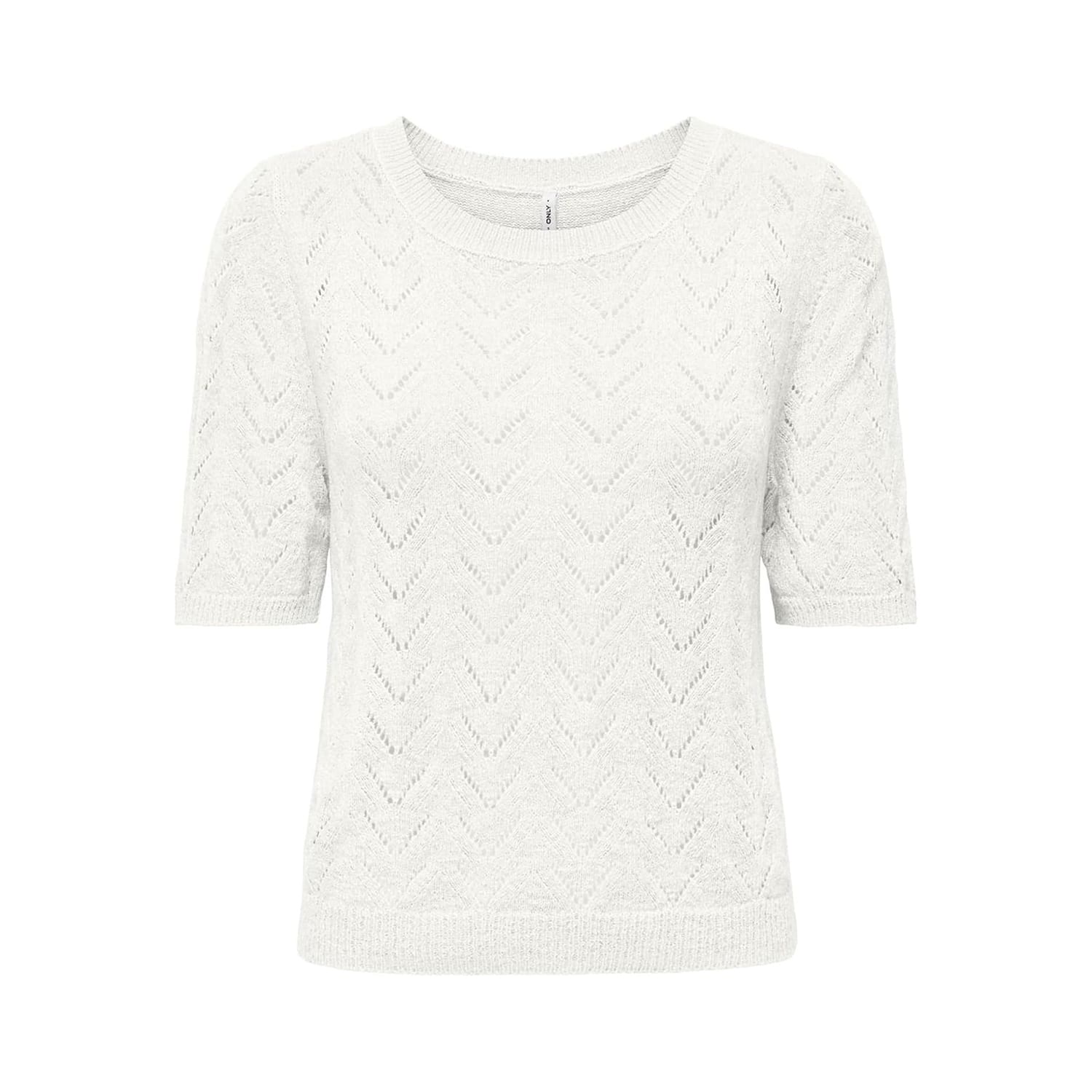 Only Sunny SS O-Neck Knit Cloud Dancer  - 15364758CD