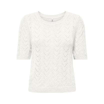 Only Sunny SS O-Neck Knit Cloud Dancer  - 15364758CD