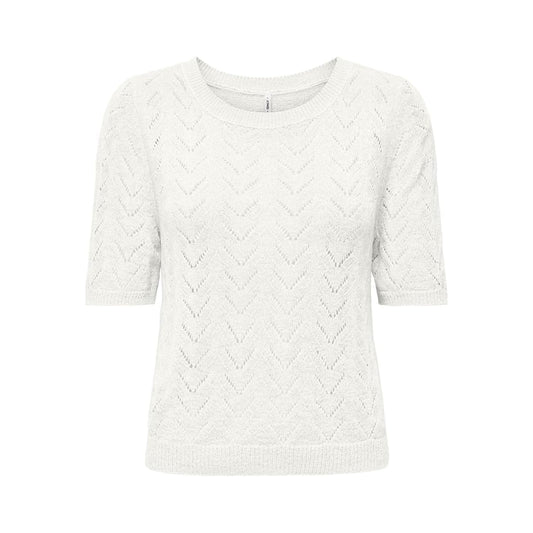 Only Sunny SS O-Neck Knit Cloud Dancer  - 15364758CD