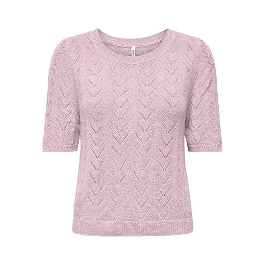 Only Sunny SS O-Neck Knit Pale Lilac  - 15364758PL