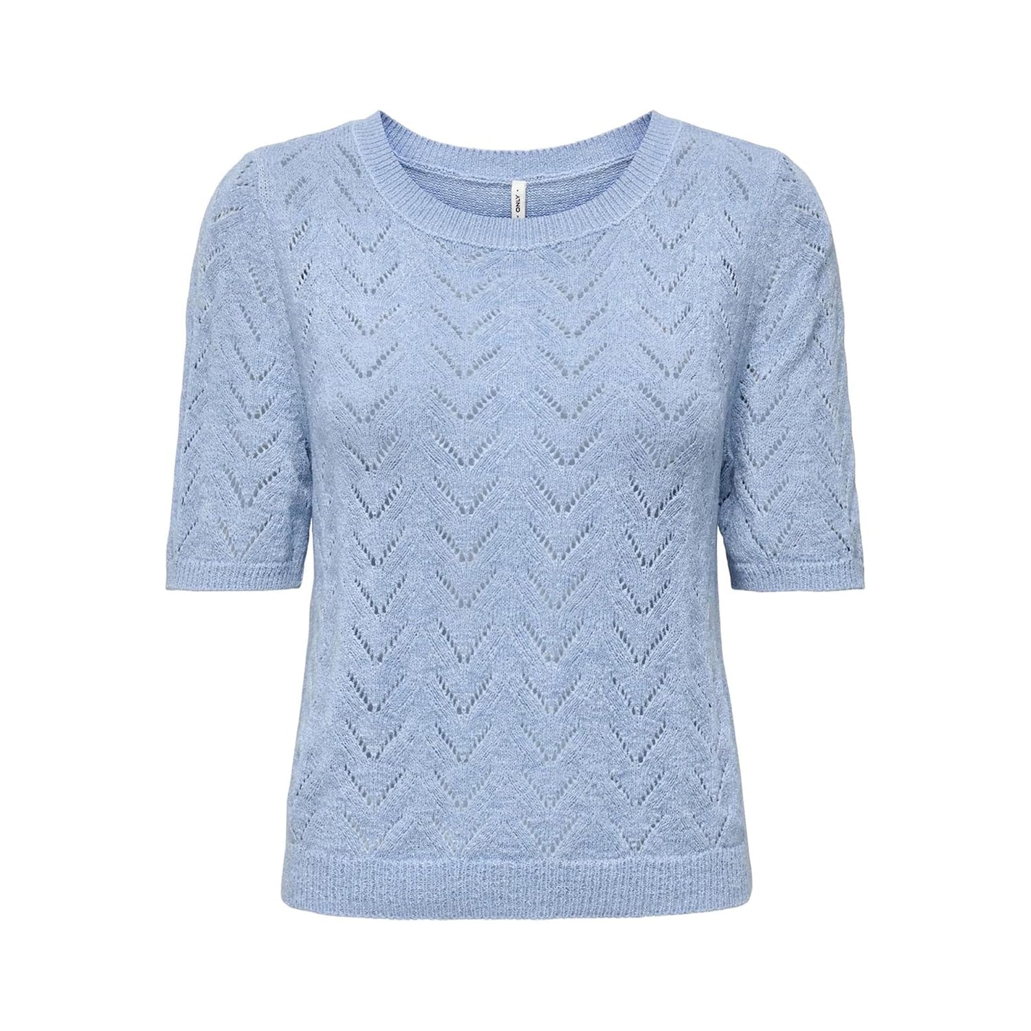 Only Sunny SS O-Neck Knit Soft Chambray  - 15364758SC