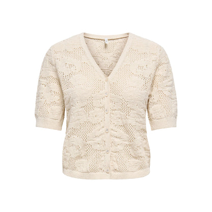Only Chloe SS Cardigan Knit Ecru  - 15365089E