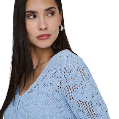Only Chloe SS Cardigan Knit Soft Chambray  - 15365089SC