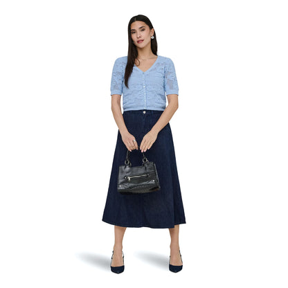 Only Chloe SS Cardigan Knit Soft Chambray  - 15365089SC