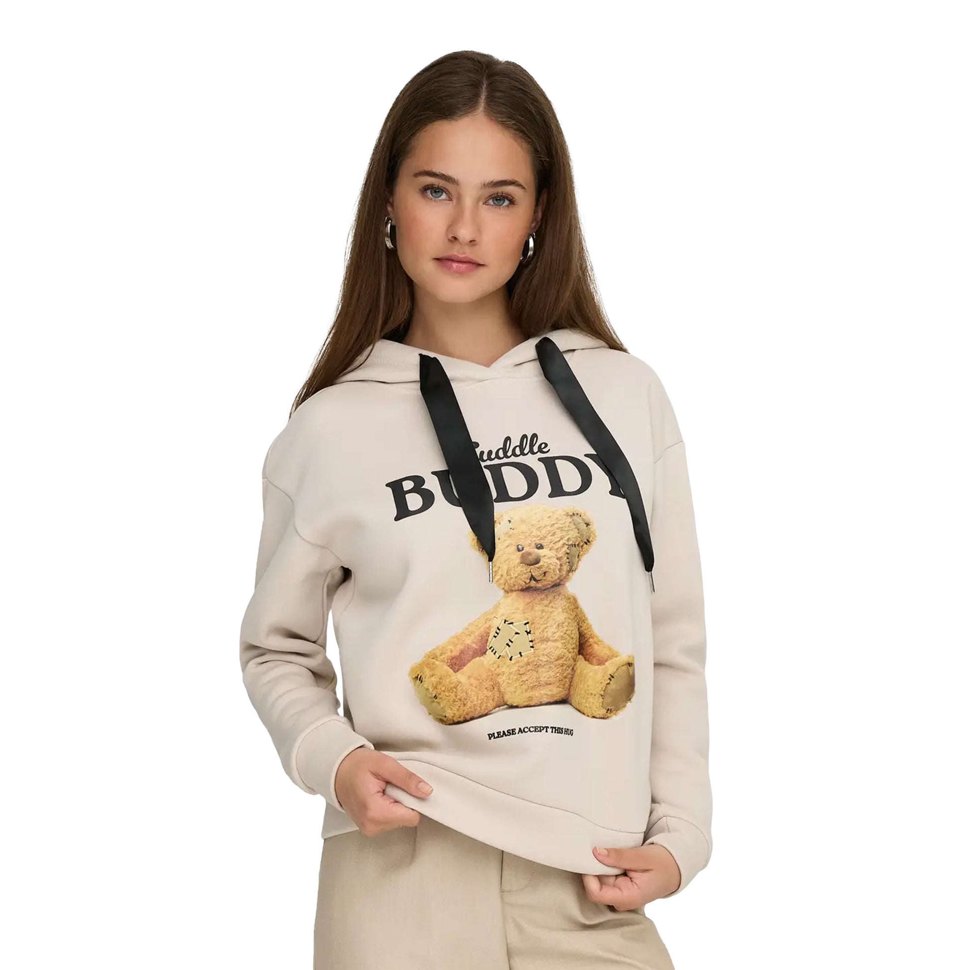 Only Ricky L/S Hood Box Sweat Pumice Stone  - 15365158PS