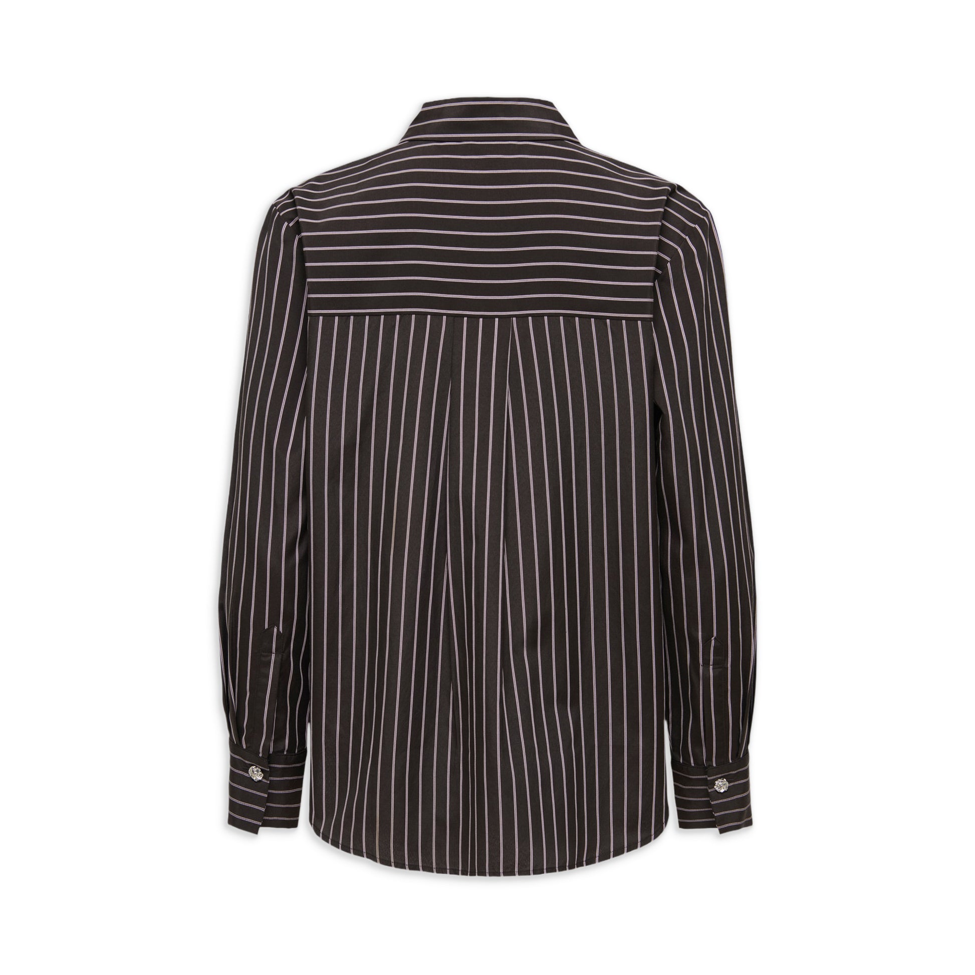 JDY Soho L/S Loose Striped Shirt Chocolate Torte  - 15368294CT