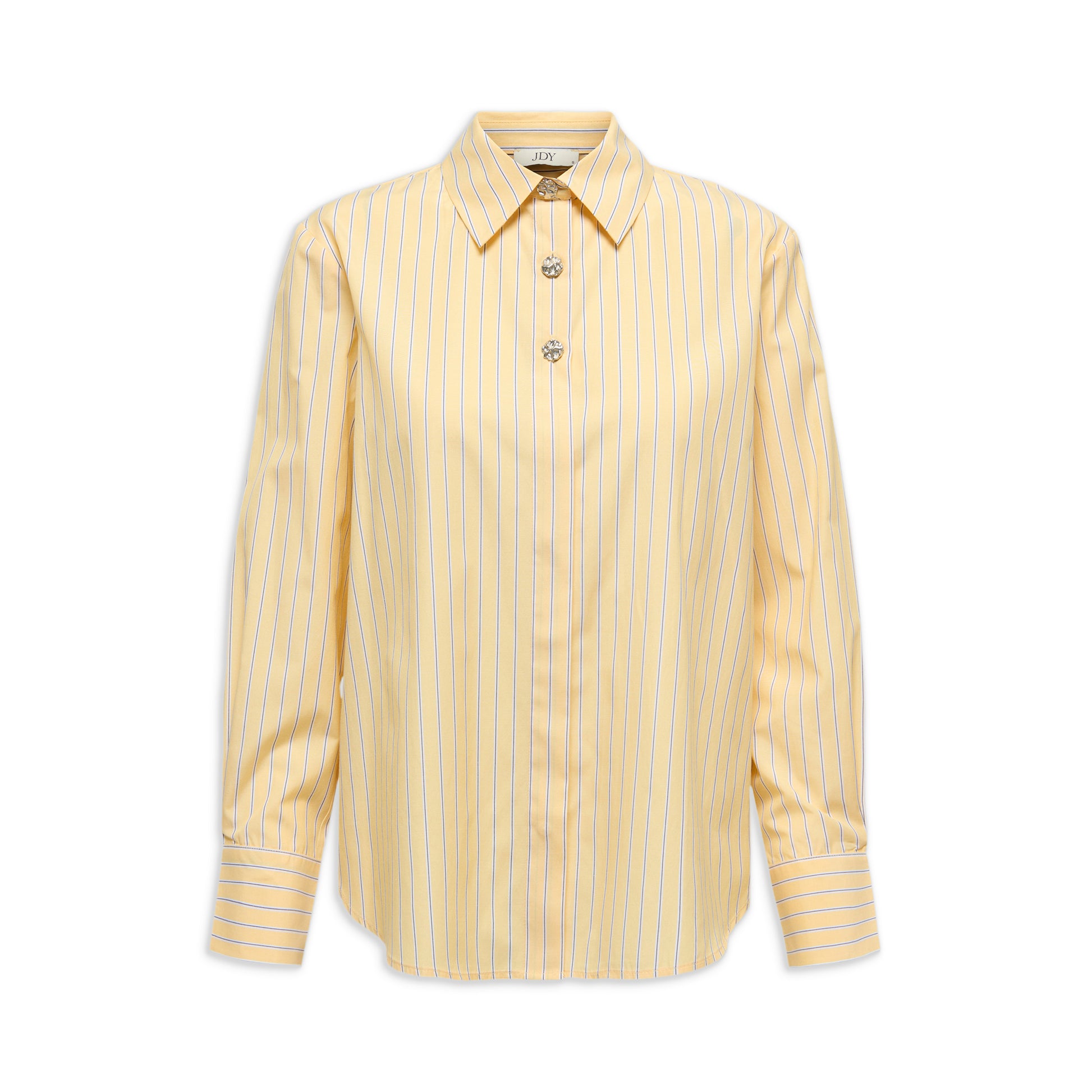 JDY Soho L/S Loose Striped Shirt Double Cream  - 15368294DC