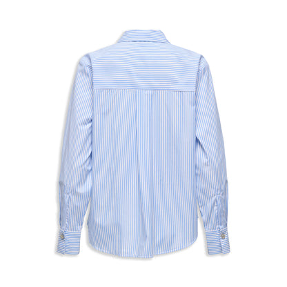 JDY Soho L/S Loose Striped Shirt White  - 15368294W