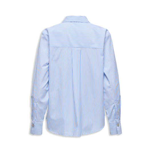 JDY Soho L/S Loose Striped Shirt White  - 15368294W