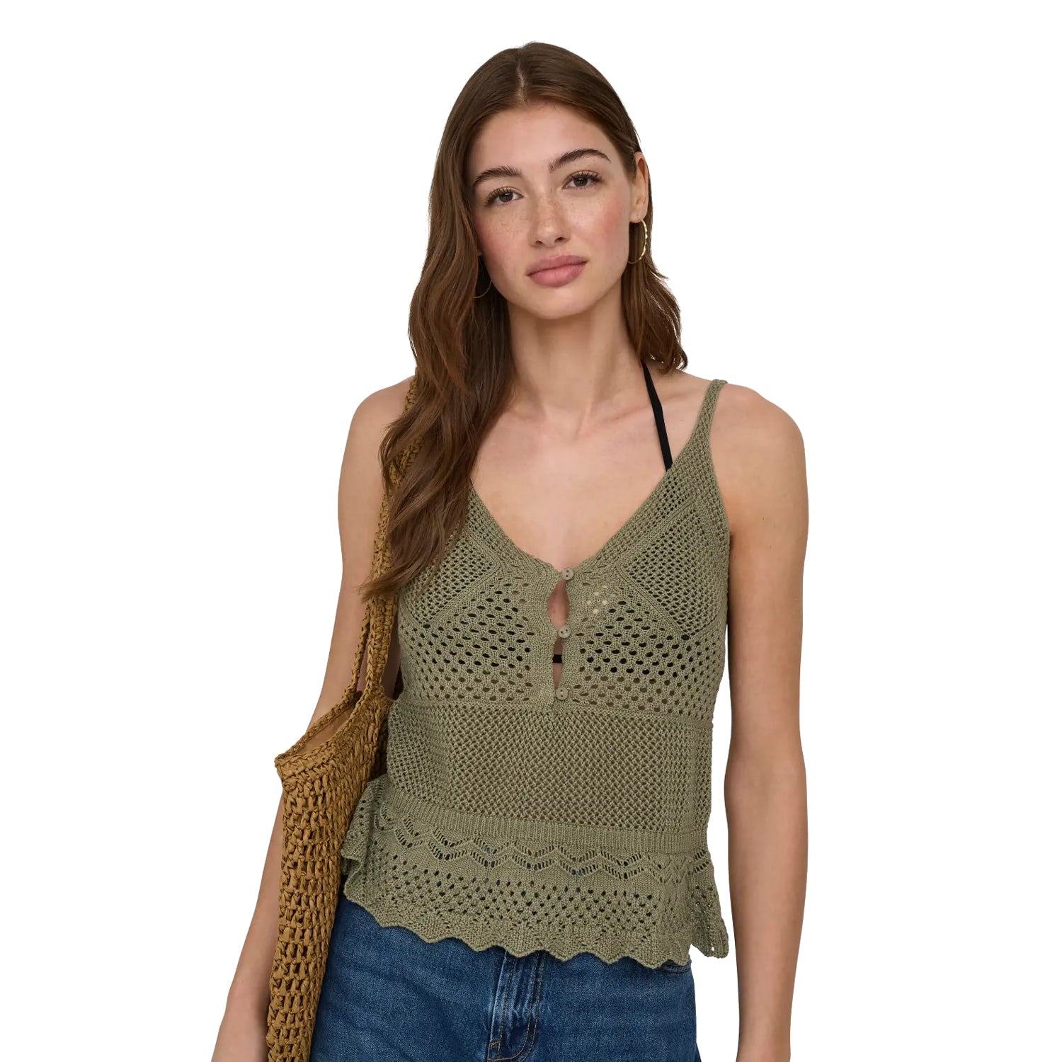 Only Lison SL Peplum Top Knit Mermaid  - 15369246M