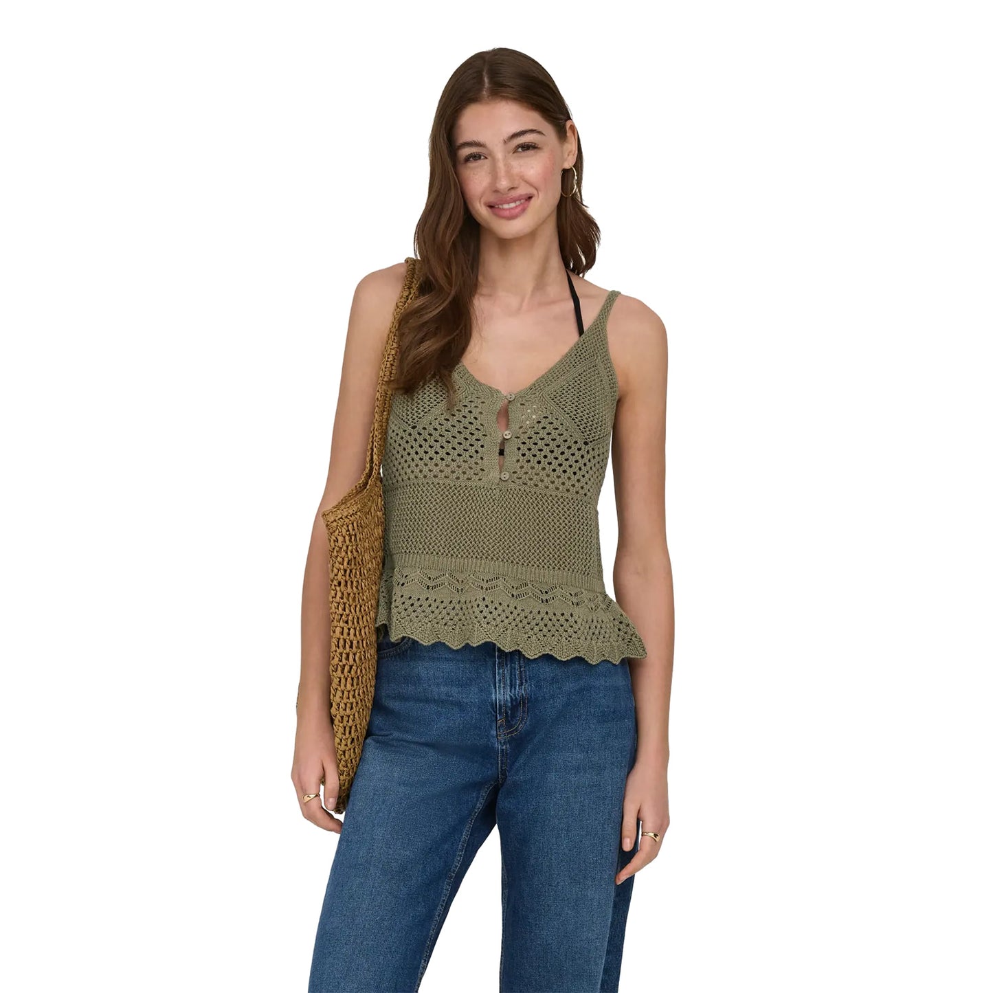 Only Lison SL Peplum Top Knit Mermaid  - 15369246M