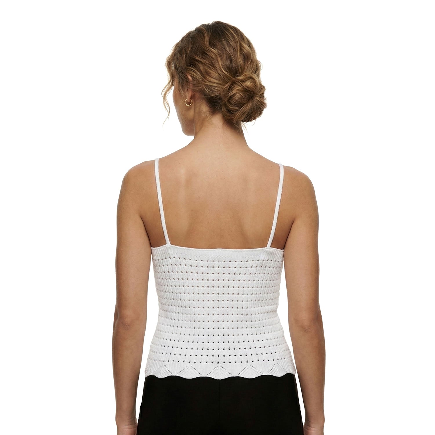 Only Lison SL Top Knit Bright White  - 15369248BW