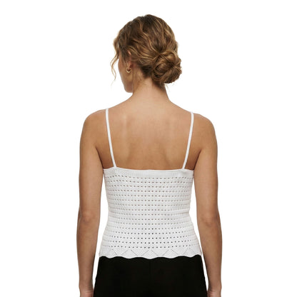 Only Lison SL Top Knit Bright White  - 15369248BW