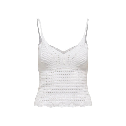 Only Lison SL Top Knit Bright White  - 15369248BW