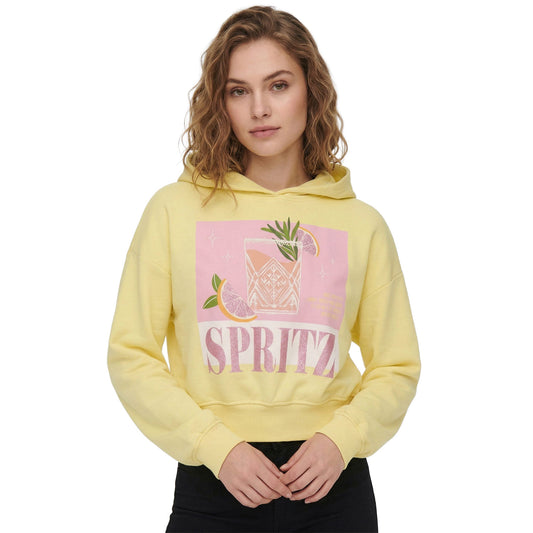 Only Kita L/S Sweat Hood Print Sunlight  - 15370299S