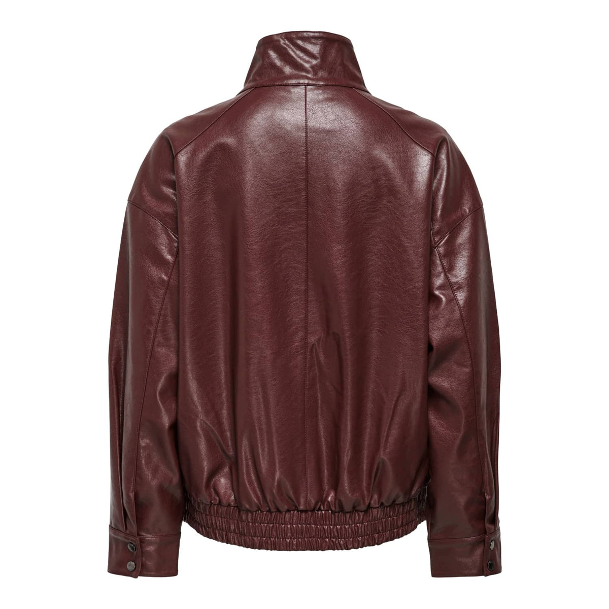 Only Julia Faux Leather Oversized Bomber Rum Raisin  - 15373024RR