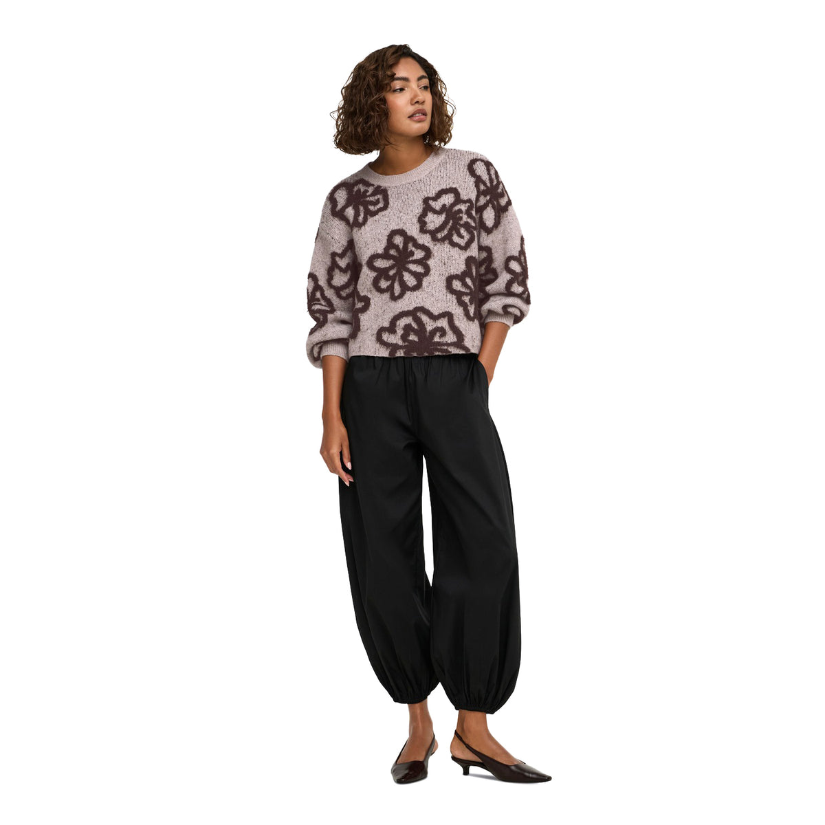 Only Felicia LS Short Oneck Detail NCA Knit String