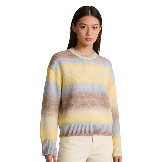 Only Dublin LS Space Dye O-Neck Knit Mellow Yellow  - 15378104MY