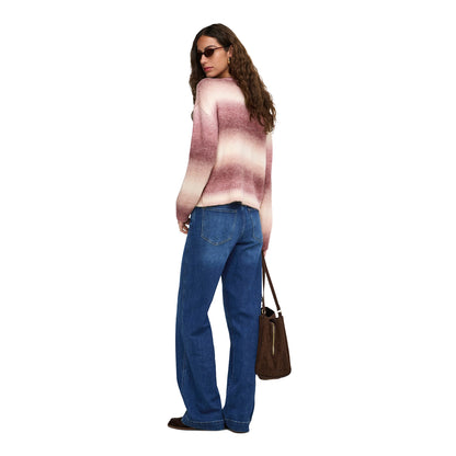 Only Dublin LS Space Dye O-Neck Knit Rose Brown