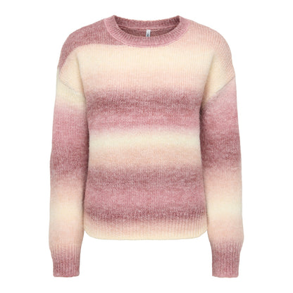 Only Dublin LS Space Dye O-Neck Knit Rose Brown  - 15378104RB