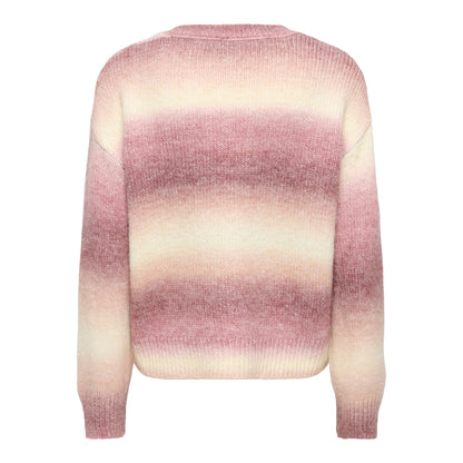 Only Dublin LS Space Dye O-Neck Knit Rose Brown
