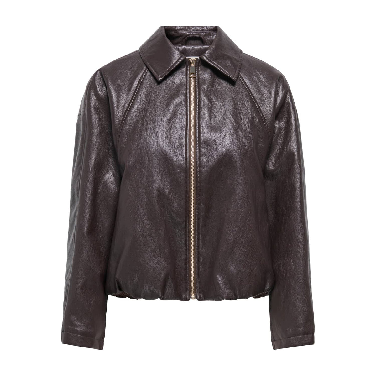 Only Masja Faux Leather Padded Bomber Chocolate Torte  - 15385182CT