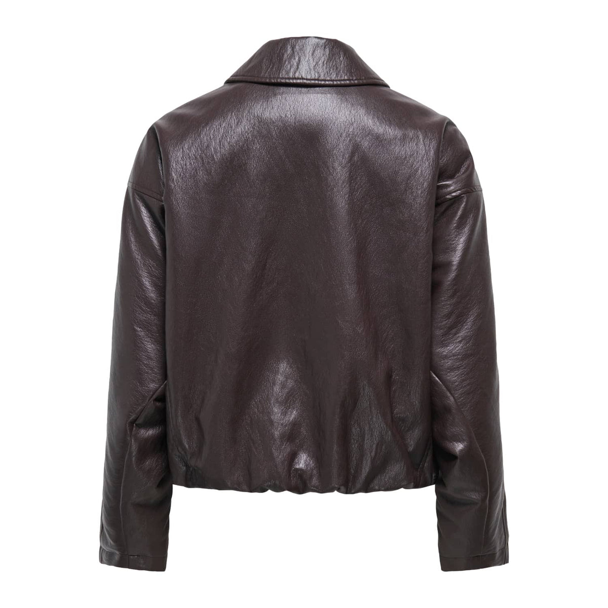 Only Masja Faux Leather Padded Bomber Chocolate Torte  - 15385182CT
