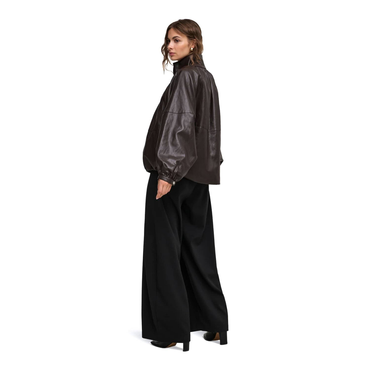 Only Yasmine MW Leat Barrel Pant Black  - 15390774B