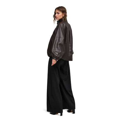 Only Yasmine MW Leat Barrel Pant Black  - 15390774B