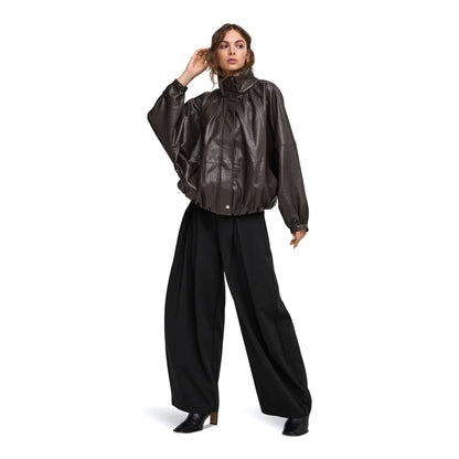 Only Yasmine MW Leat Barrel Pant Black  - 15390774B