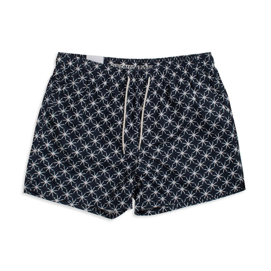 Selected Homme Dane AOP Swim Shorts Sky Captain  - 16089427SC