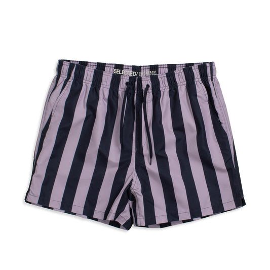 Selected Homme Dane AOP Swim Shorts Sky Captain W. Stripes  - 16089427SCS