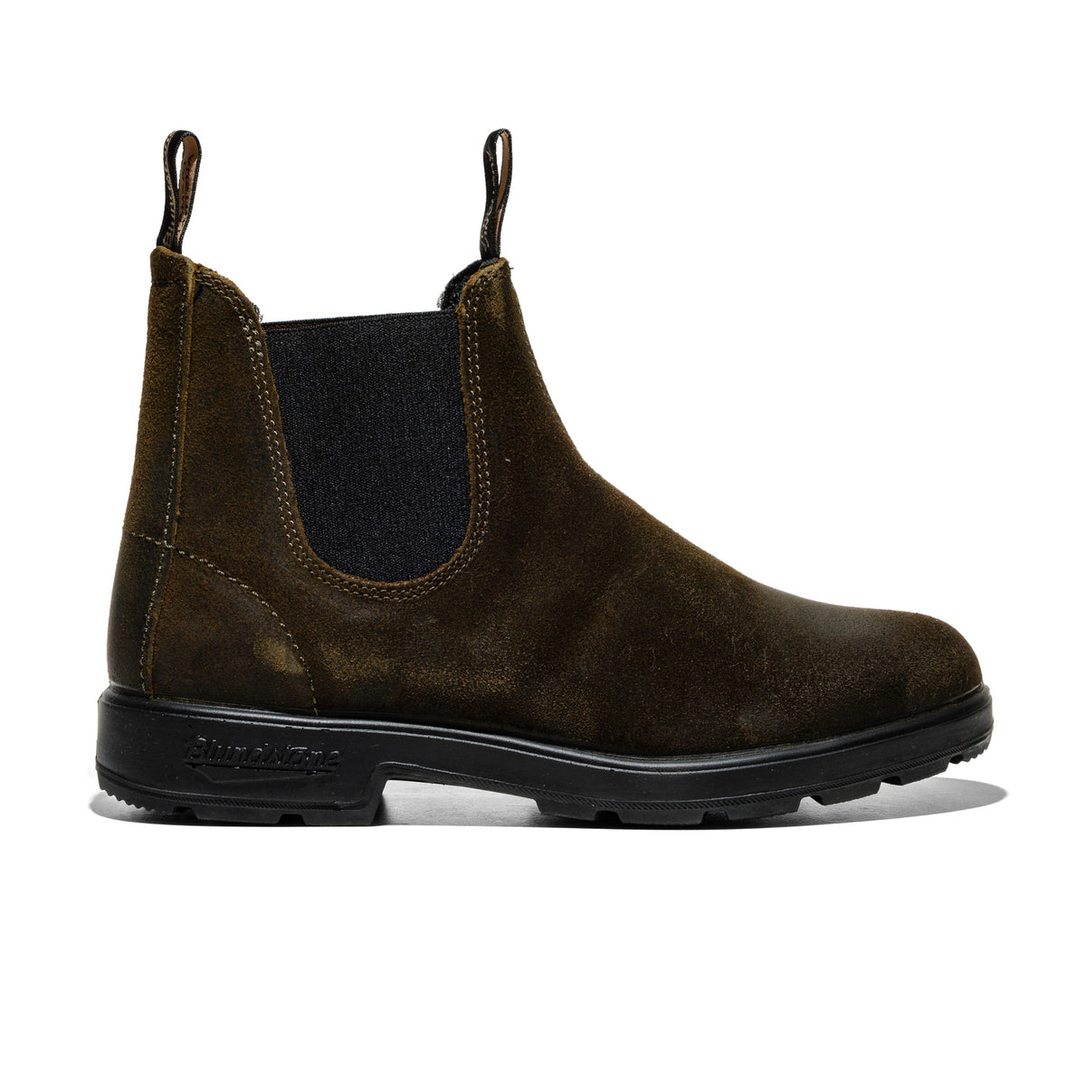 Blundstone Elastic Sided Boot Suede Dark Olive  - 1615