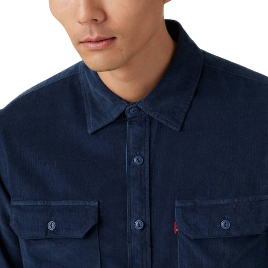 Levis Jackson Worker Shirt Zodiac Blue Corduroy  - 19573-0276