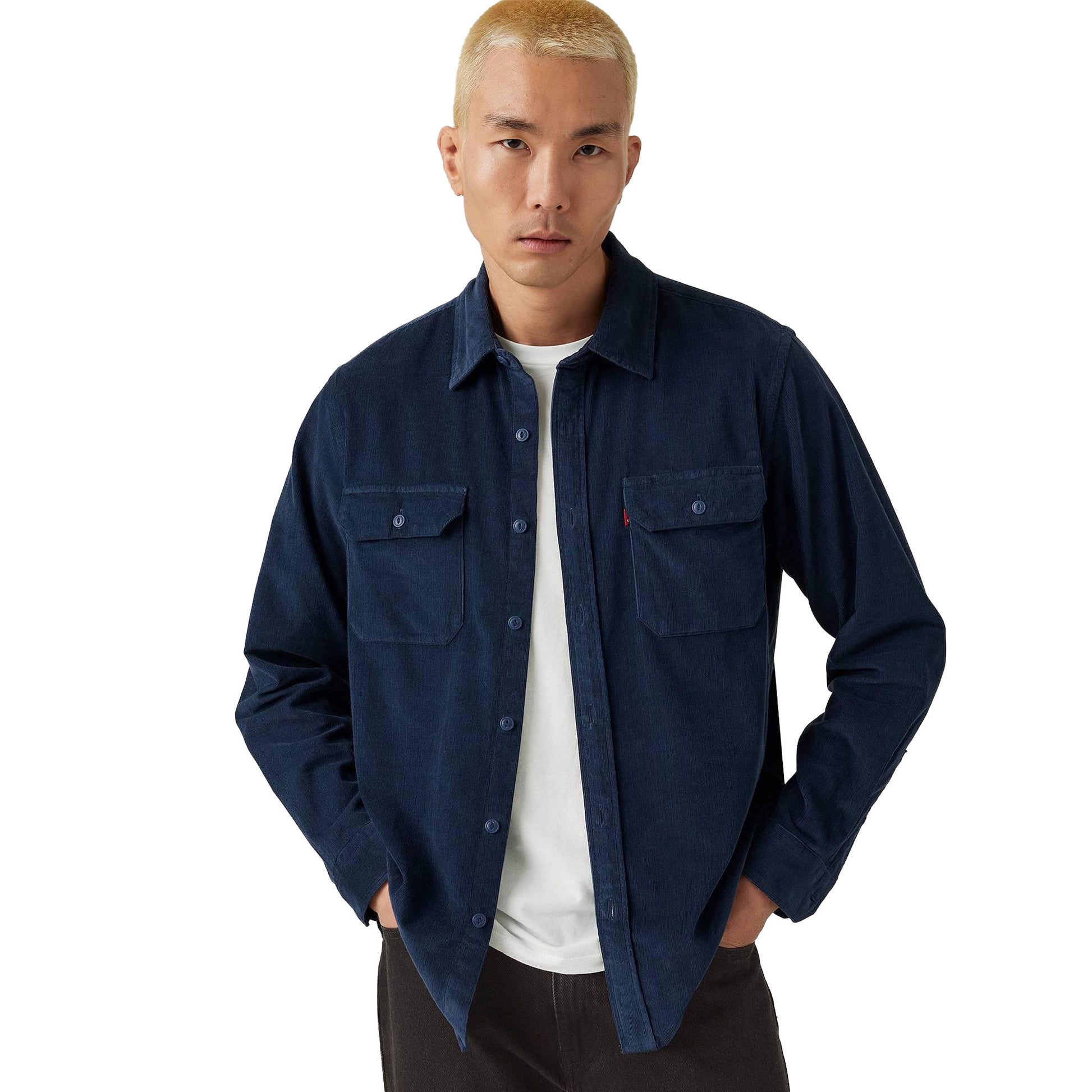 Levis Jackson Worker Shirt Zodiac Blue Corduroy  - 19573-0276