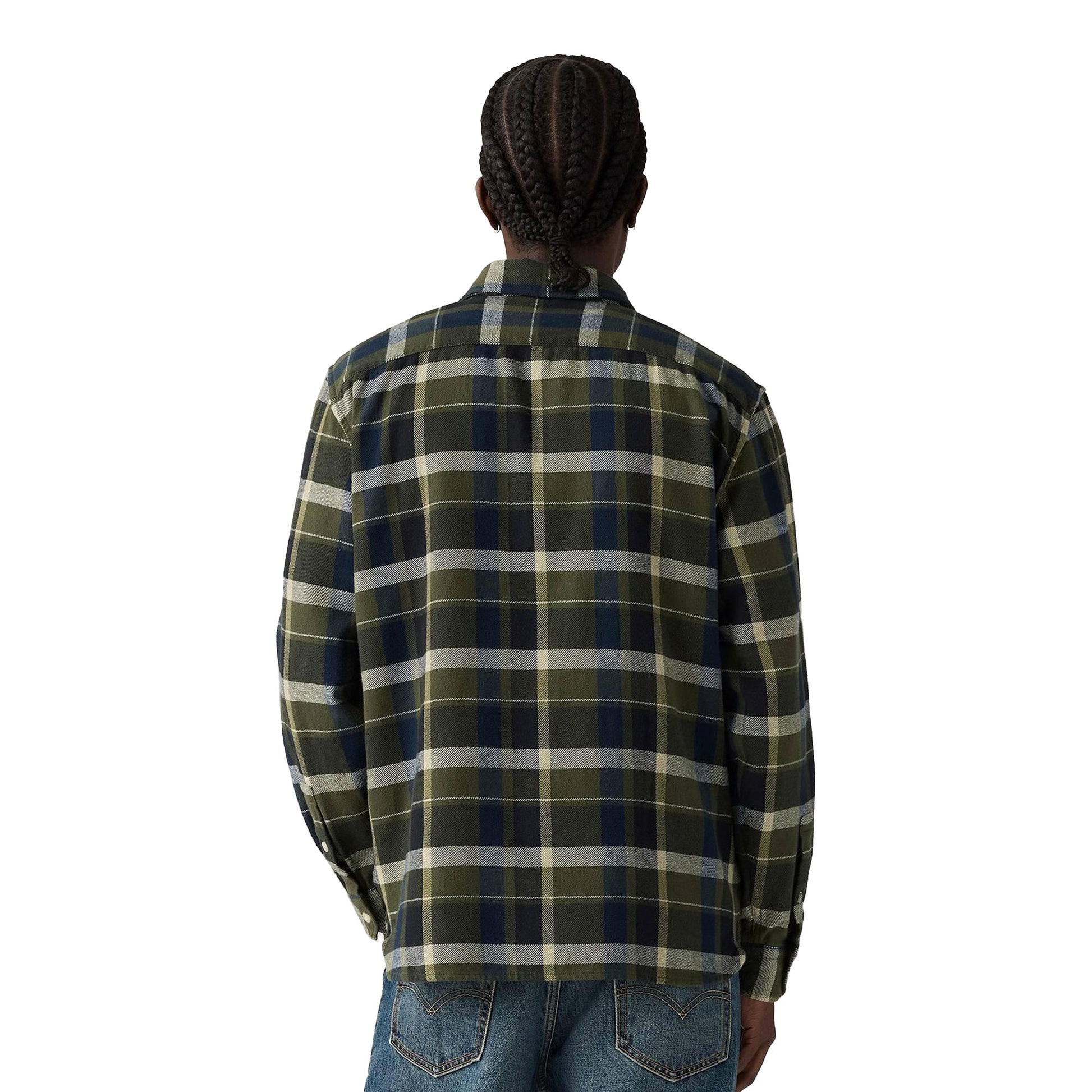 Levis Jackson Worker Shirt Medina Plaid Deep Depths  - 19573-0288