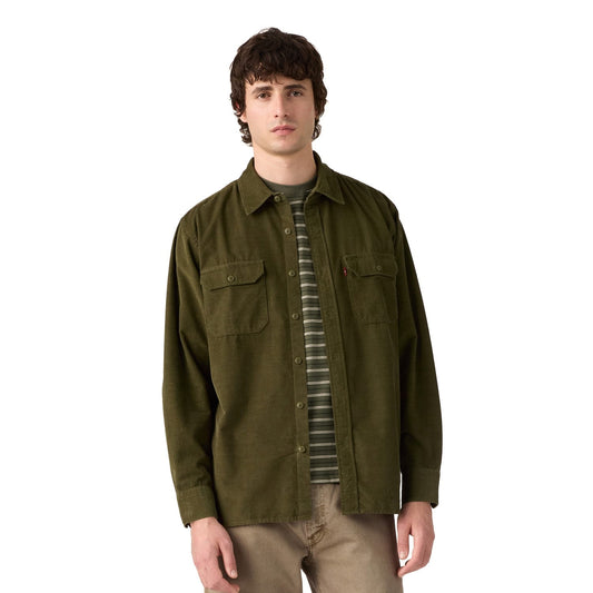 Levis Jackson Worker Corduroy Overshirt Olive Night  - 19573-0300