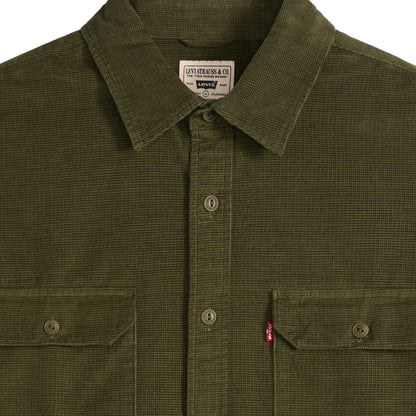 Levis Jackson Worker Corduroy Overshirt Olive Night  - 19573-0300
