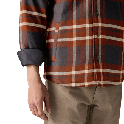 Patagonia LW Insulated Fjord Flannel Shirt Ashore: Ink Black  - 20386-AIBL