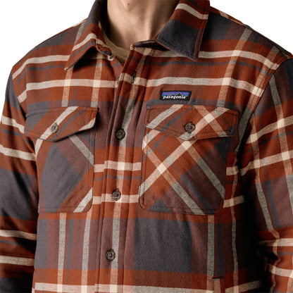 Patagonia LW Insulated Fjord Flannel Shirt Ashore: Ink Black  - 20386-AIBL