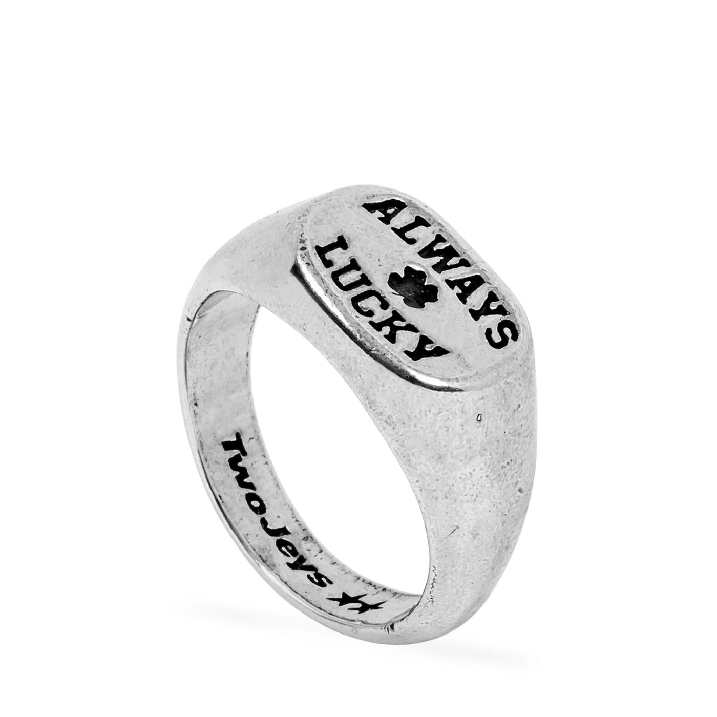 TwoJeys Always Lucky Signet Ring Silver  - 20500100110